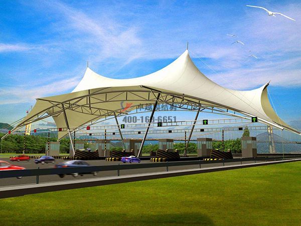 平頂山南膜結(jié)構(gòu)收費站設(shè)計施工案例