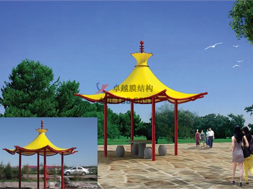 孝感張拉<font color='red'>膜結(jié)構(gòu)景觀</font>設(shè)計(jì)施工【案例圖片】