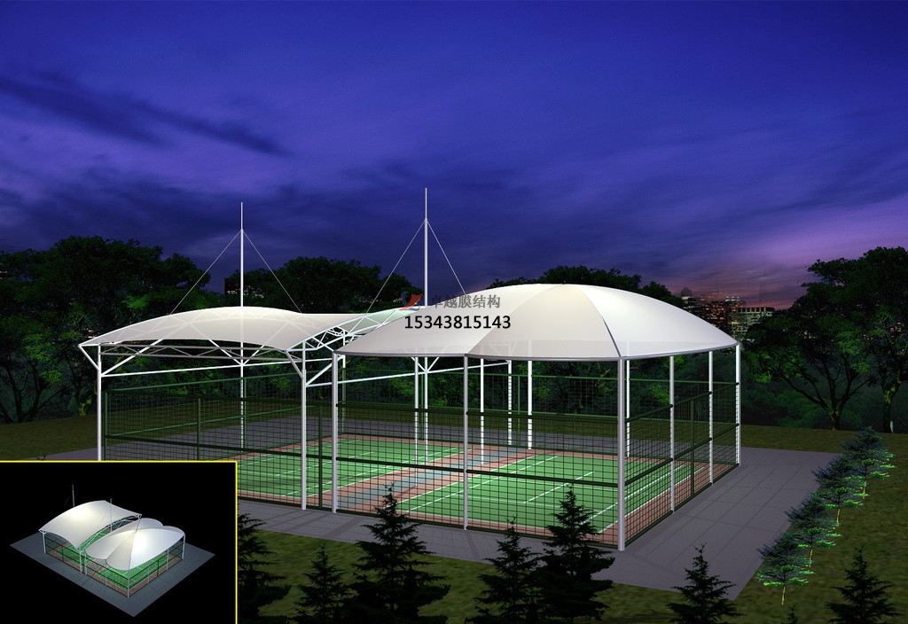 本溪籃球場膜結(jié)構(gòu)罩棚設計公司/羽毛球/網(wǎng)球場罩棚【生產(chǎn)廠家】 　　