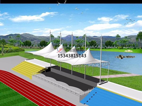 ?？刁w育場看臺膜結構/舞臺罩棚【生產安裝】