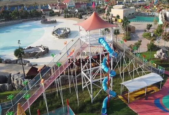 三門峽彩虹滑道游樂設(shè)備紅色遮陽(yáng)棚結(jié)構(gòu)設(shè)計(jì)生產(chǎn)