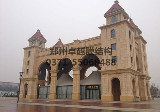 邢臺(tái)市張拉膜充電樁車棚設(shè)計(jì)施工案例